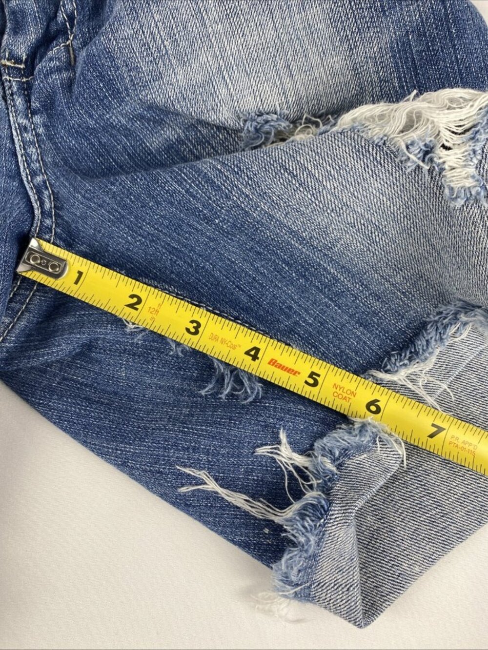 Vigoss Bermuda 5 Pocket Stretch Denim Cuffed Shorts Lowrise Womens / Jrs Size 7 - Picture 9 of 11